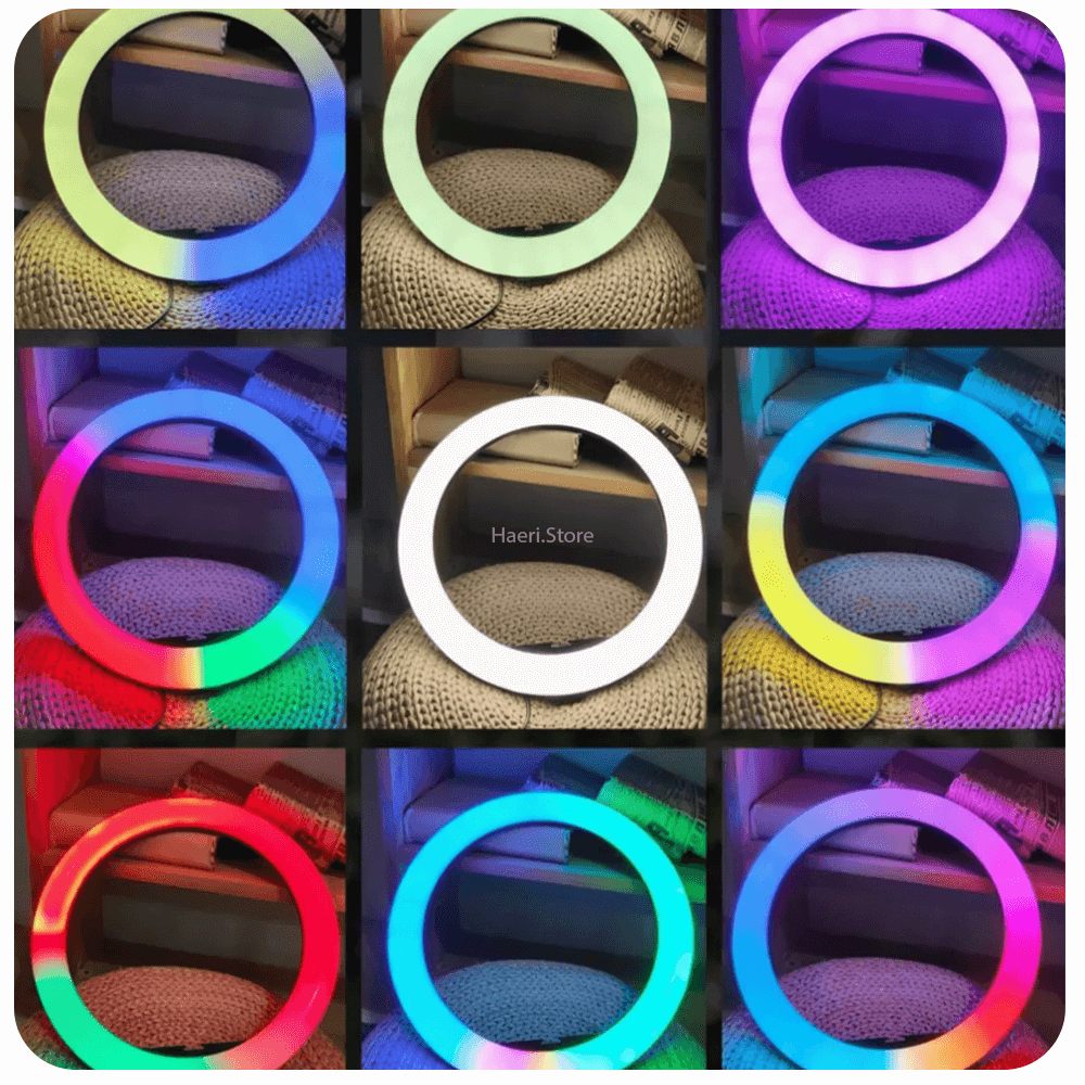 სელფის რგოლი განათება RGB LED 33სმ