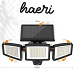 სანათი მზის პანელზე სენსორით 210LED + პულტი