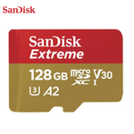 მეხსიერების ბარათი SanDisk 128GB Extreme MicroSD/XC UHS-I Card V30 Class 10