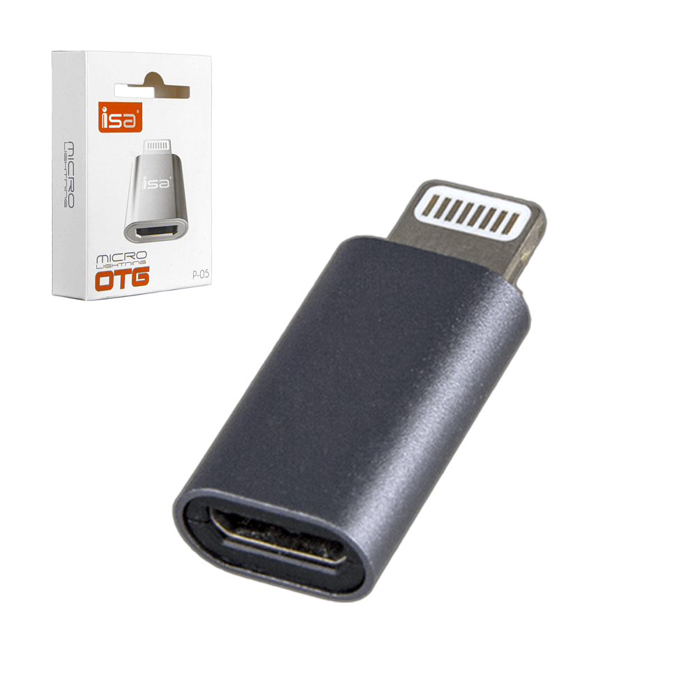 OTG ადაპტერი (Lightning to Micro USB) ISA P-05