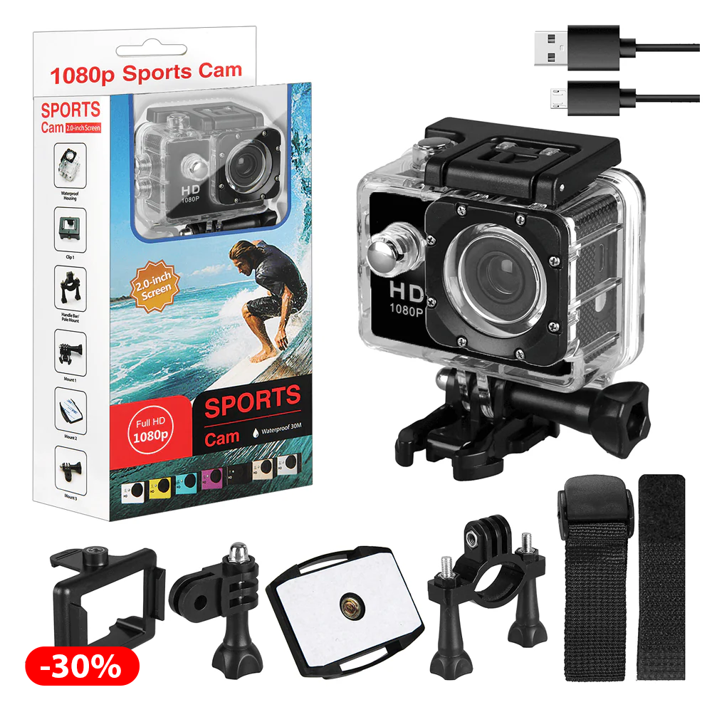 ექშენ კამერა Sports Cam D600 შავი