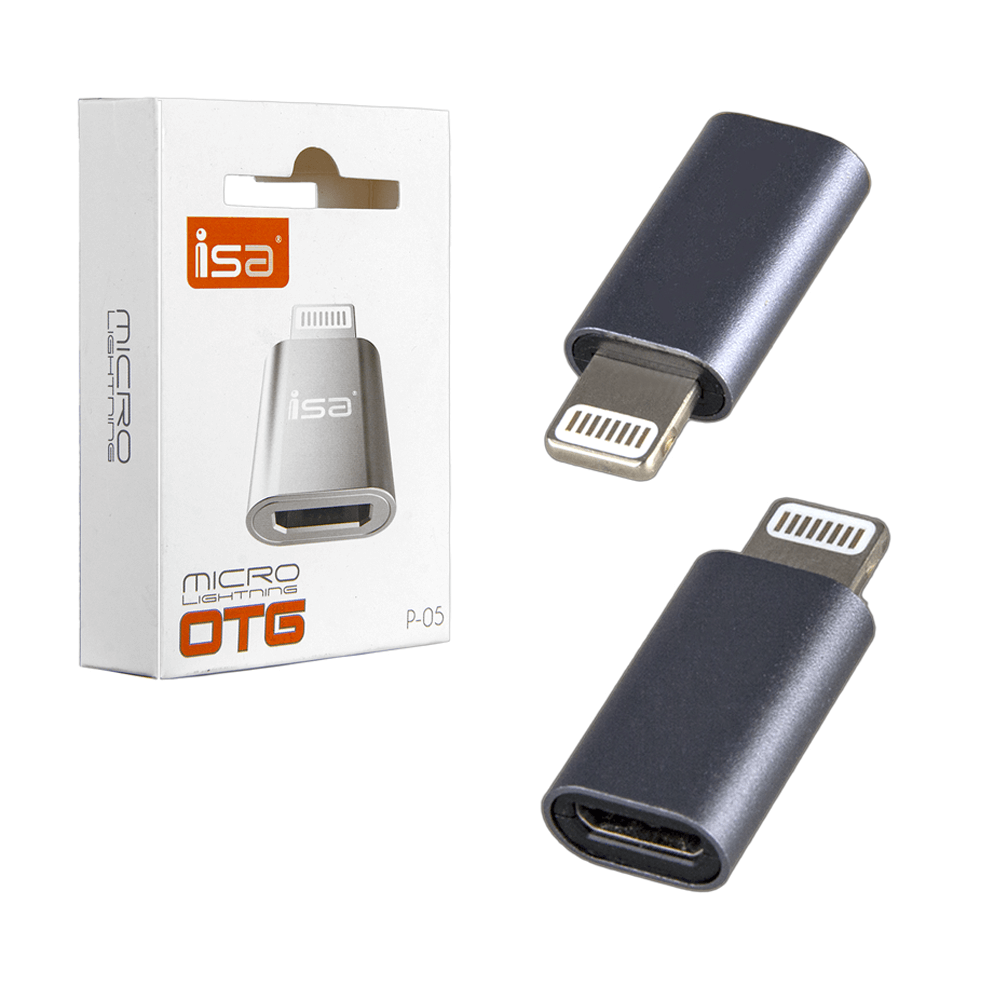 OTG ადაპტერი (Lightning to Micro USB) ISA P-05
