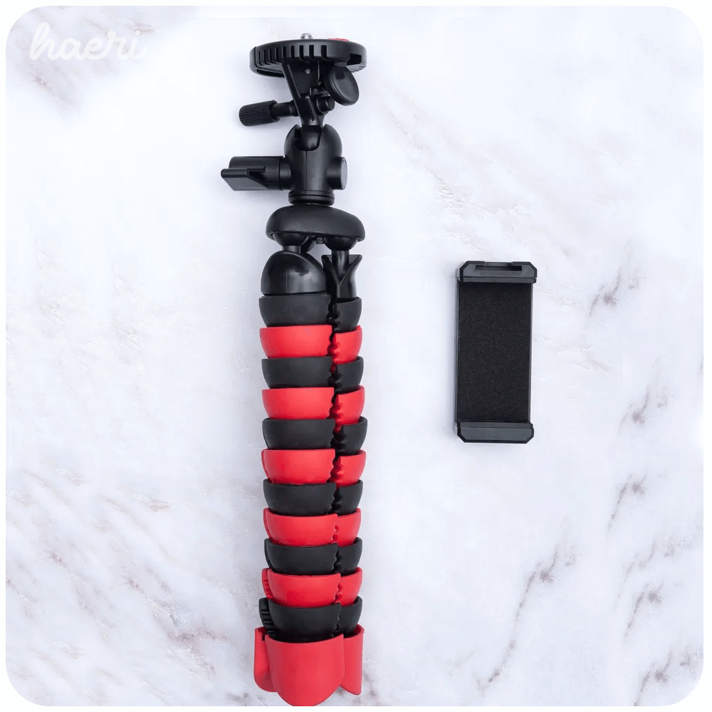 მოქნილი მინი შტატივი FLEX-2901 ISA შავი-წითელი