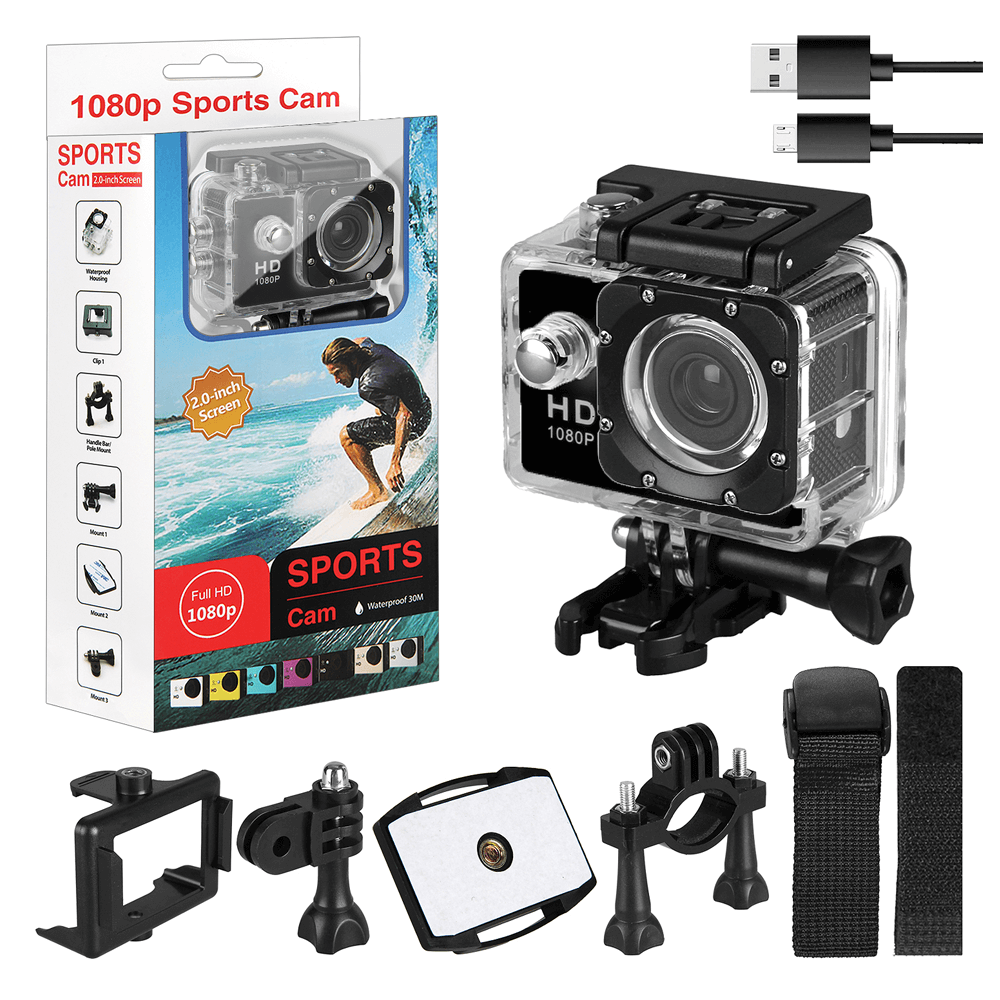 ექშენ კამერა Sports Cam D600 შავი