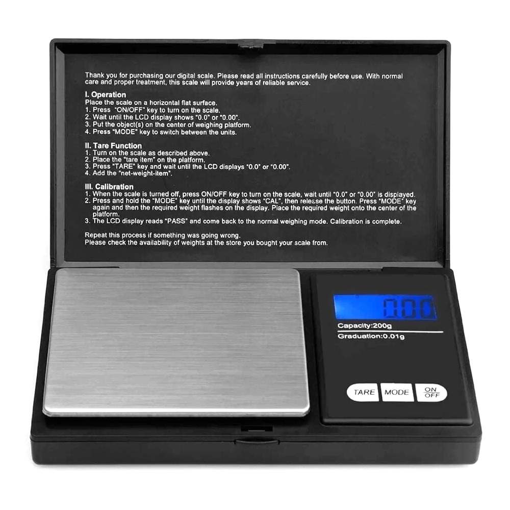 ჯიბის ციფრული მინი სასწორი 500გ/0.1გ