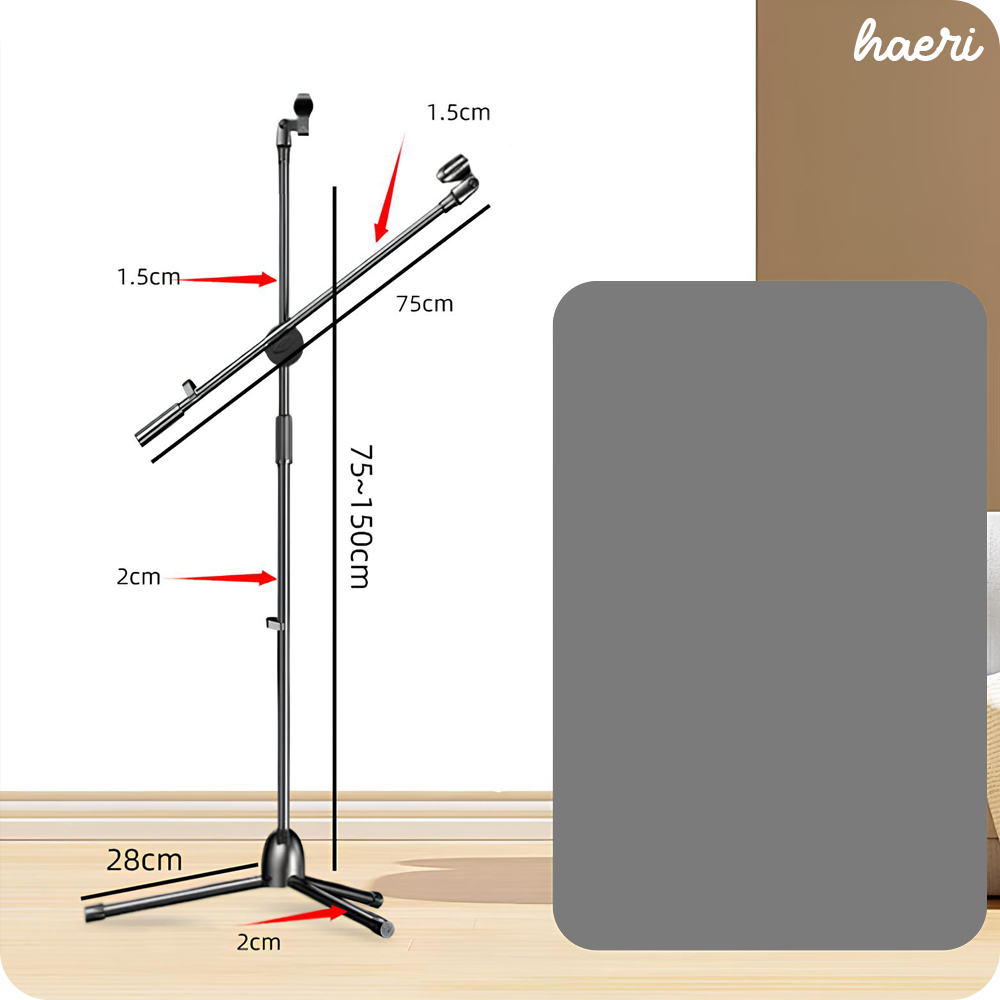 მიკროფონის სადგამი ორმაგი 150სმ