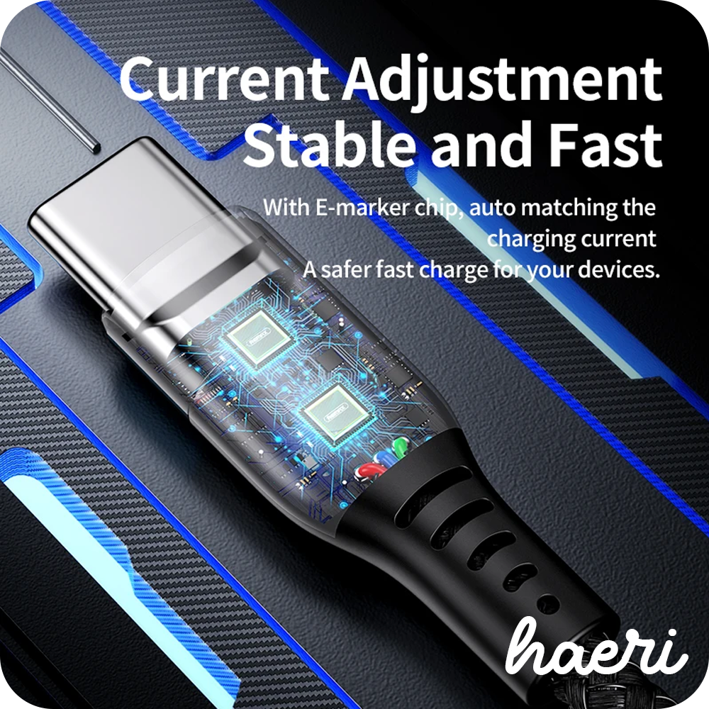 დამტენის კაბელი REMAX RC-187c (Type-C to Type-C) 100W 1მ