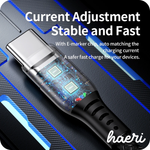 დამტენის კაბელი REMAX RC-187c (Type-C to Type-C) 100W 1მ