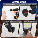 გარე სანათი მზის პანელზე მომუშავე 616-4