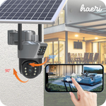 4G სათვალთვალო ორმაგი კამერა მზის პანელით 3MP+3MP