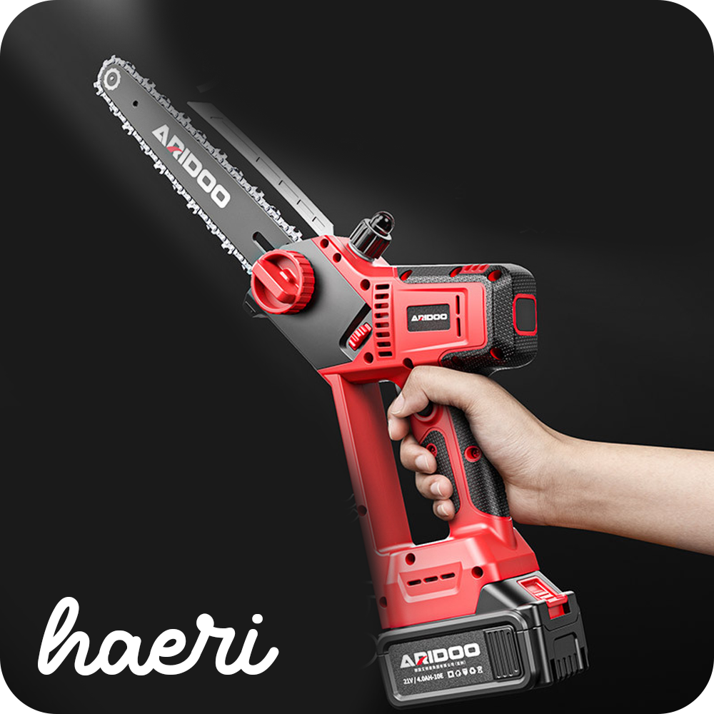 ჯაჭვური ხერხი უნახშირო 8″ 21V 6.0Ah ARIDOO (2 ელ. + 3 ჯაჭვი)