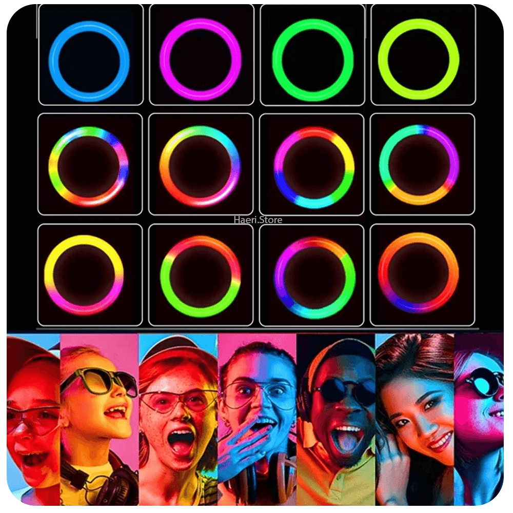 სელფის რგოლი განათება RGB LED 33სმ