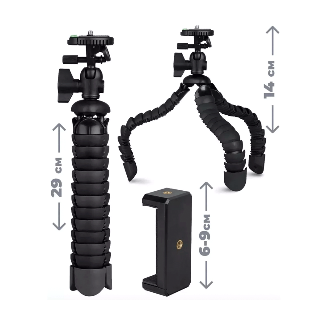 მოქნილი მინი შტატივი FLEX-2901 ISA წითელი