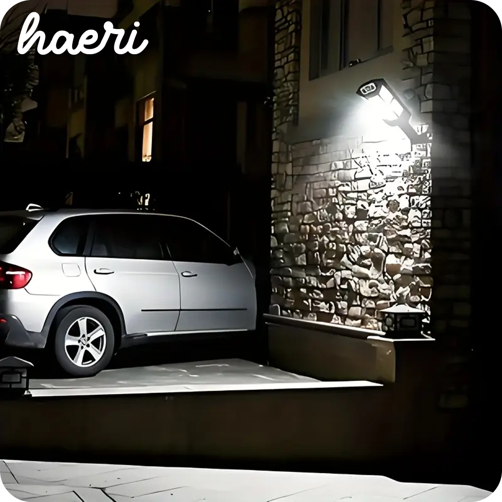 გარე სანათი მზის პანელზე მომუშავე 43 LED