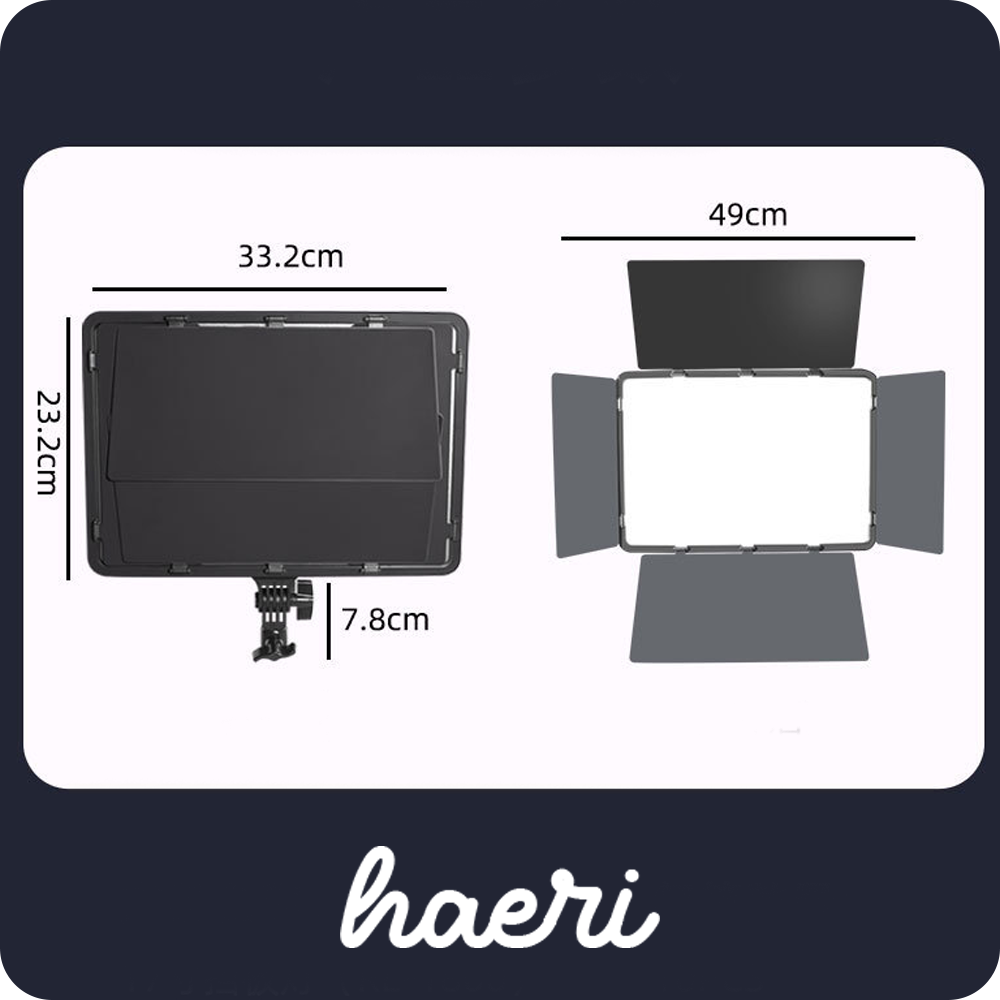 განათება სტუდიური 17″ 33x23სმ RL1800 (2.1მ შტატივი + შტანგა)