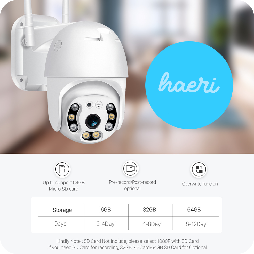 Wi-Fi სათვალთვალო კამერა 3MP