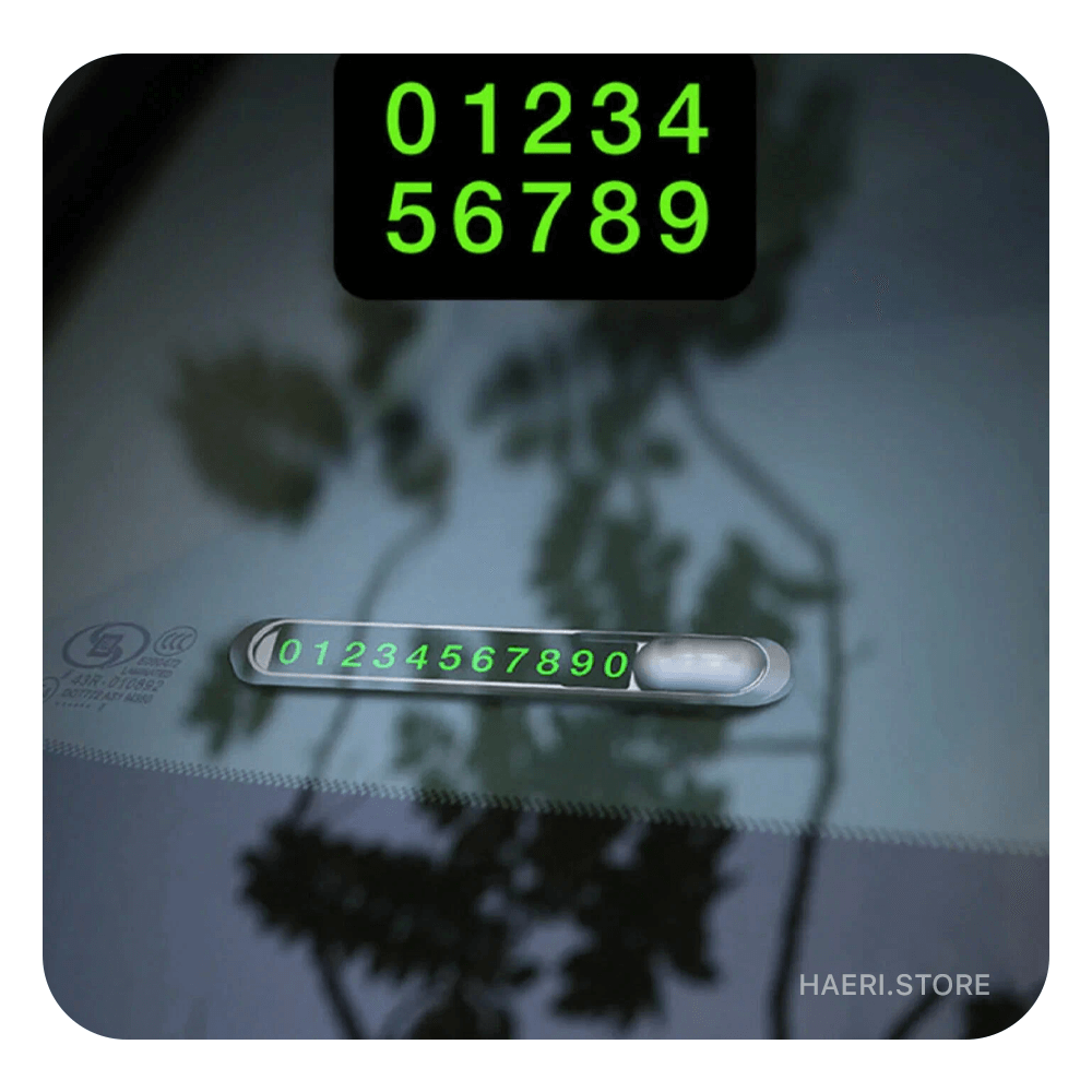 მანქანის პარკინგის სანომრე მეტალის (ნაცრისფერი)