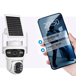 4G სათვალთვალო ორმაგი კამერა მზის პანელით