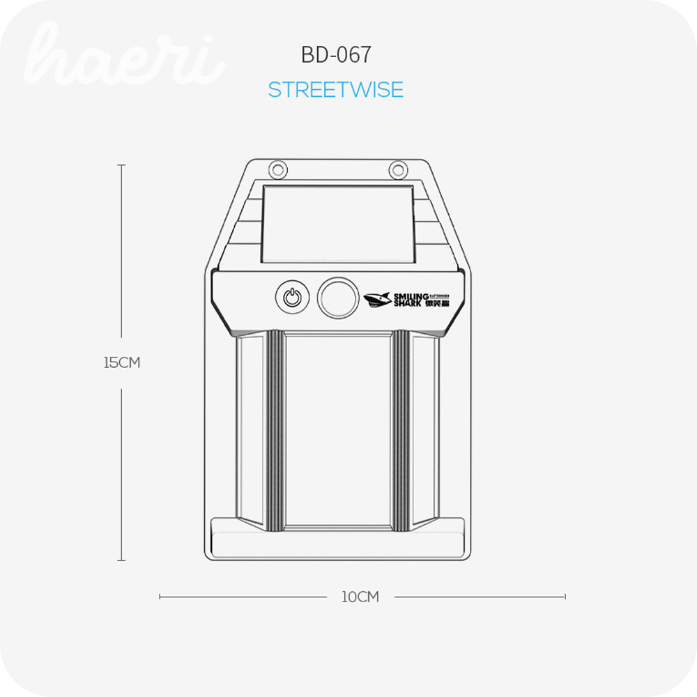 სანათი მზის პანელზე სენსორით Smiling Shark BD-067
