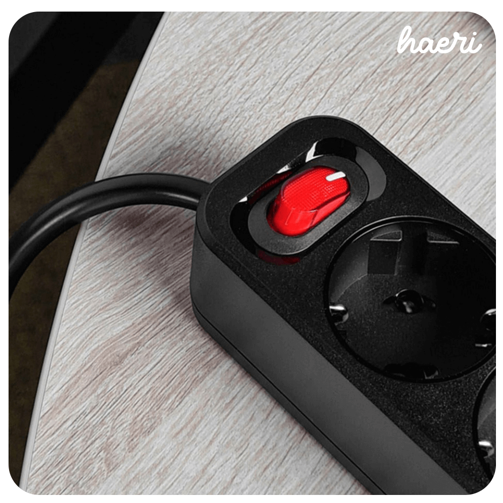 დამაგრძელებელი (3 როზეტი + 3 USB 2,4A) Hoco NS2 18W 1.8მ