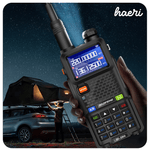 Baofeng UV-5RH 10W radio with enhanced display, perfect for outdoor adventures and communication.