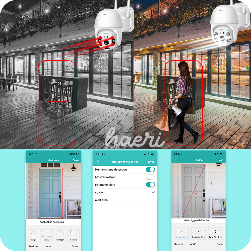 Wi-Fi სათვალთვალო კამერა 3MP