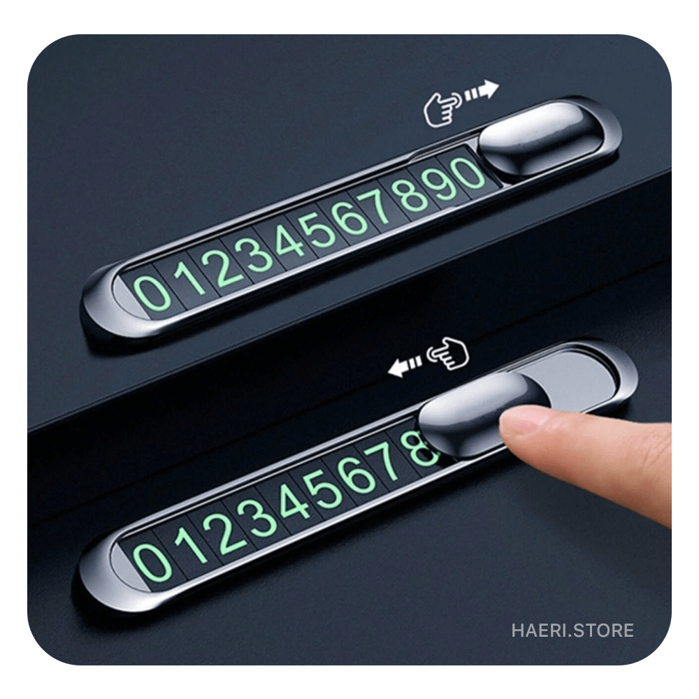 მანქანის პარკინგის სანომრე მეტალის (ნაცრისფერი)