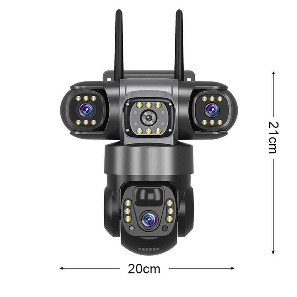 4G სათვალთვალო სამმაგი კამერა მზის პანელით (2+2+2MP)