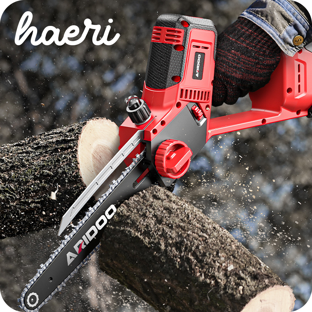 ჯაჭვური ხერხი უნახშირო 8″ 21V 6.0Ah ARIDOO (2 ელ. + 3 ჯაჭვი)