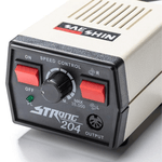 Electric nail drill Strong 204 with speed control and power buttons, ideal for manicures and pedicures.