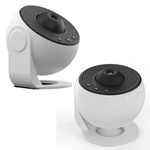 4K HD cosmic projector light, white ABS/PC, LED illumination, includes galaxy films, Type-C cable, and lens cleaner.