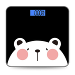Electric personal scale with polar bear design and LCD display, max weight 180 kg, features 4 ultra-precise sensors.