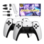 4K Game Stick M8 Pro set with dual controllers and 20,000 retro games for gaming enthusiasts