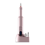 wireless nail drill machine for manicures, pink design with speed control and 6 attachments