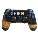 Wireless PS4 joystick for Fifa, compatible with Android, iOS, and PC via Bluetooth, featuring a colorful design.