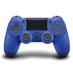 Wireless PS4 controller Wave Blue, compatible with Android, iOS, PC; includes USB cable; Bluetooth enabled.