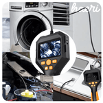 HD 1080p endoscope camera with monitor, used for inspecting appliances and vehicles.