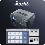 Xnano X1 projector with HDMI, USB, and AV ports; supports 4K and 8K resolutions, compatible with laptops, game machines, and more.