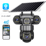 4G სათვალთვალო სამმაგი კამერა მზის პანელით (2+2+2MP)