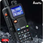 Baofeng UV-5RH 10W two-way radio with an improved display and multiple frequency channels.