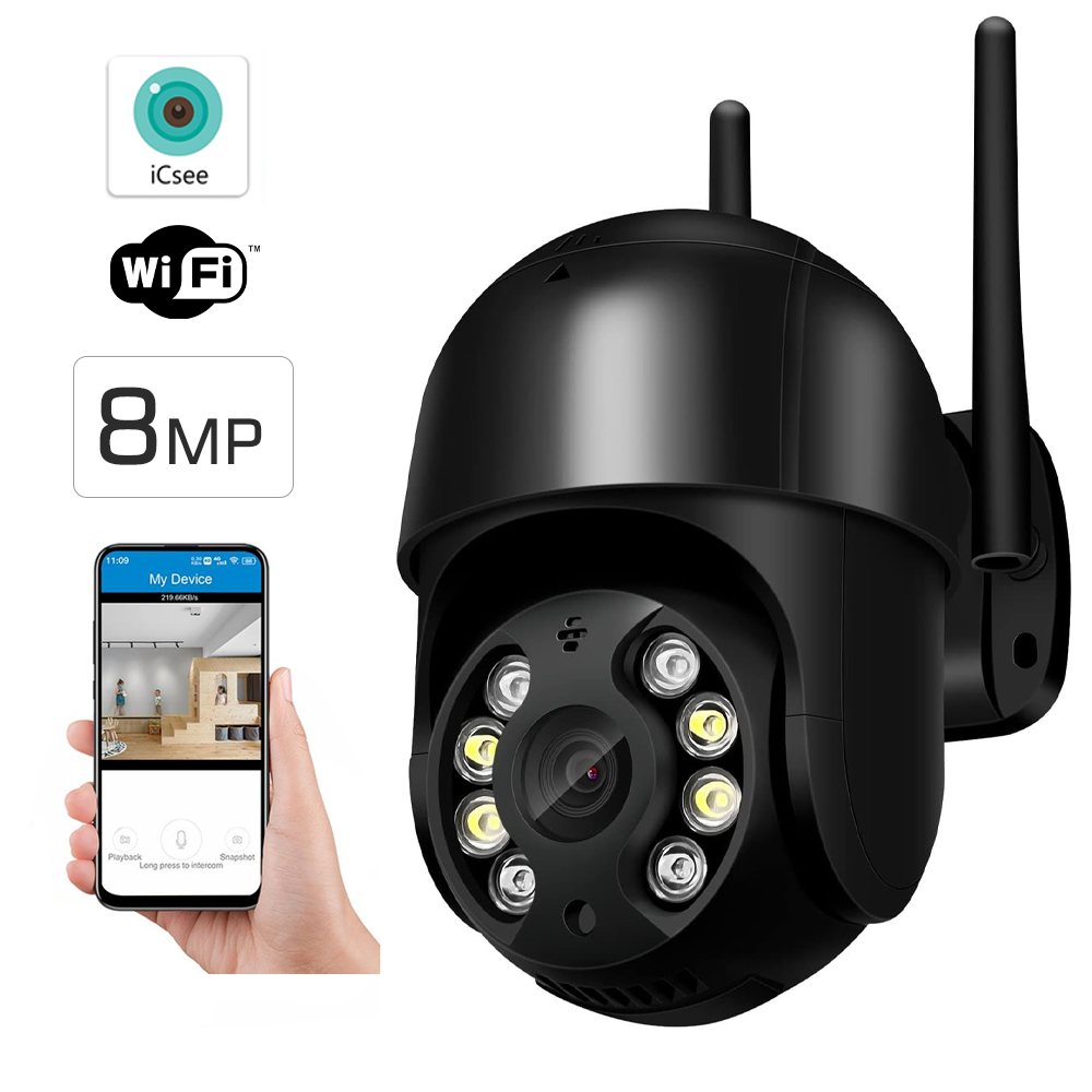 Wi-Fi სათვალთვალო კამერა 8MP