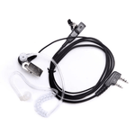 Baofeng earphone with 2.5/3.5mm connectors, compatible with Baofeng microphones, 1.2m cable, sensitivity 105dB, frequency range 100-160Hz.