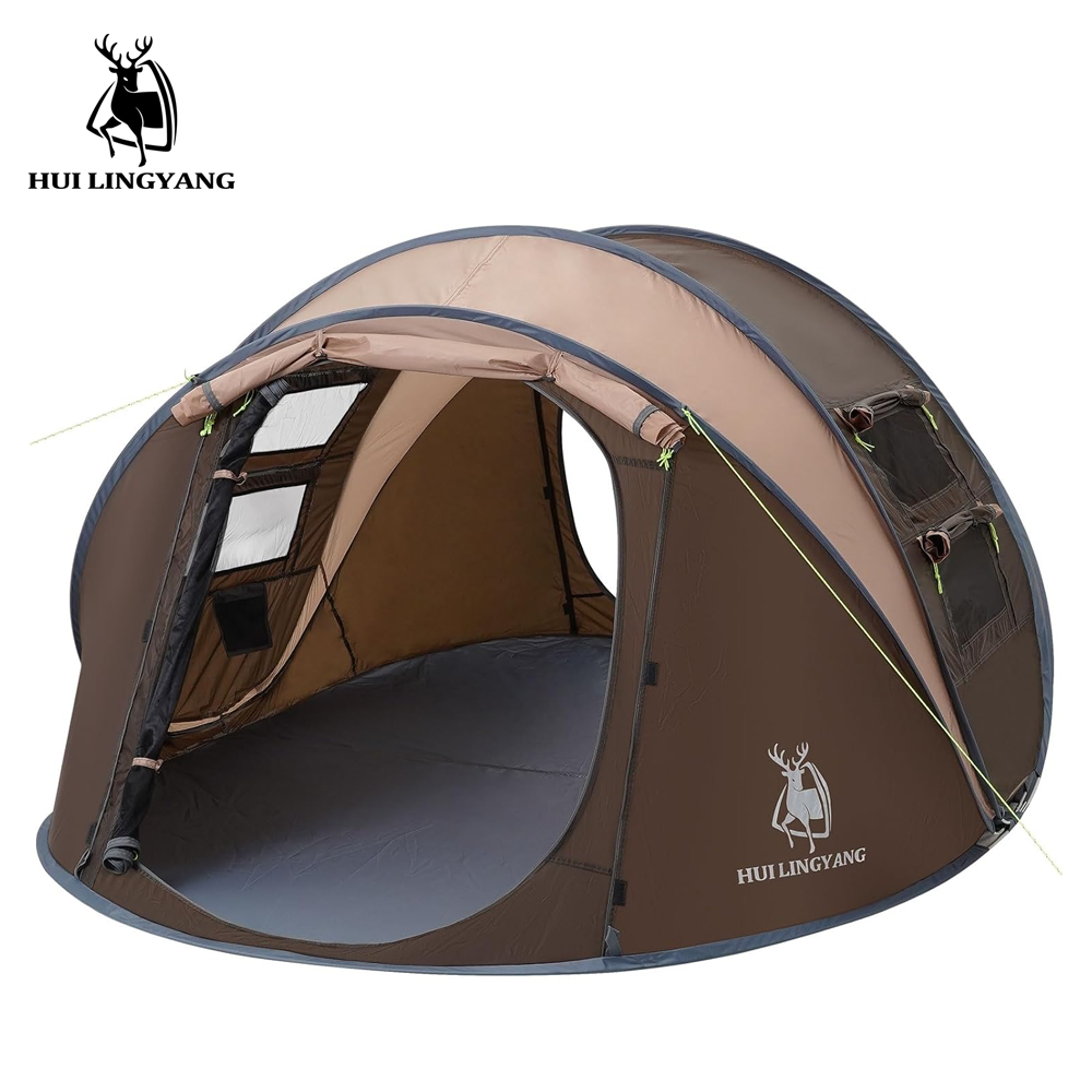 კარავი 3-4 ადგილიანი Hui Lingyang 280x200x110 ყავისფერი