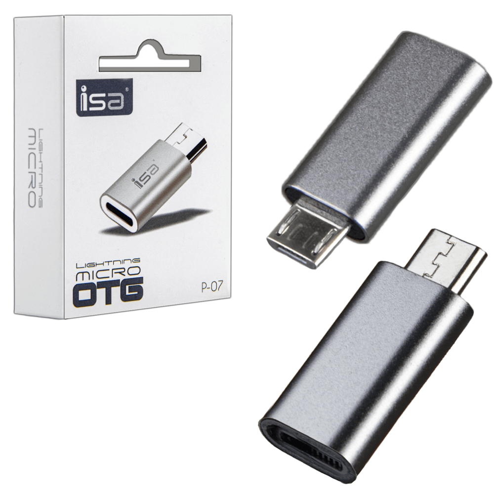 OTG ადაპტერი (Micro USBto Lightning) ISA P-07