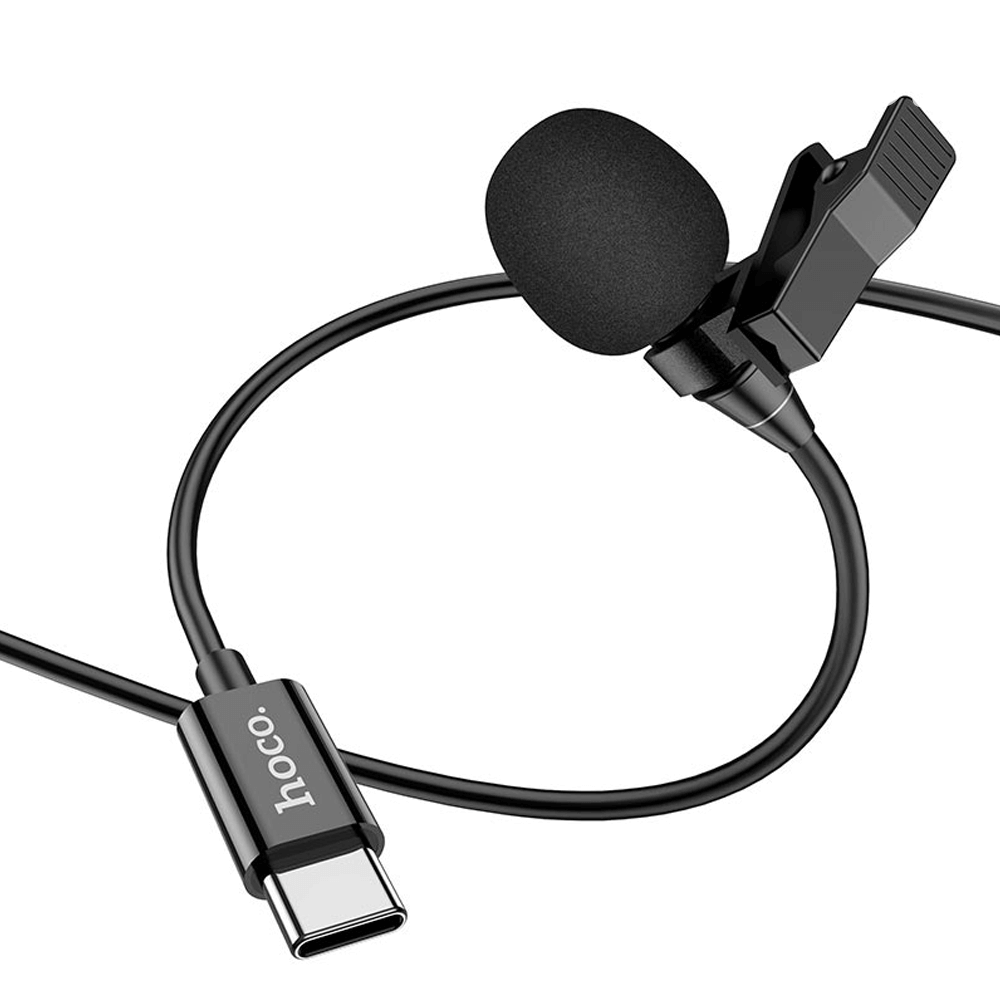 მინი მიკროფონი "პეტლიჩკა" Type-C L-14 Hoco (2 მ)
