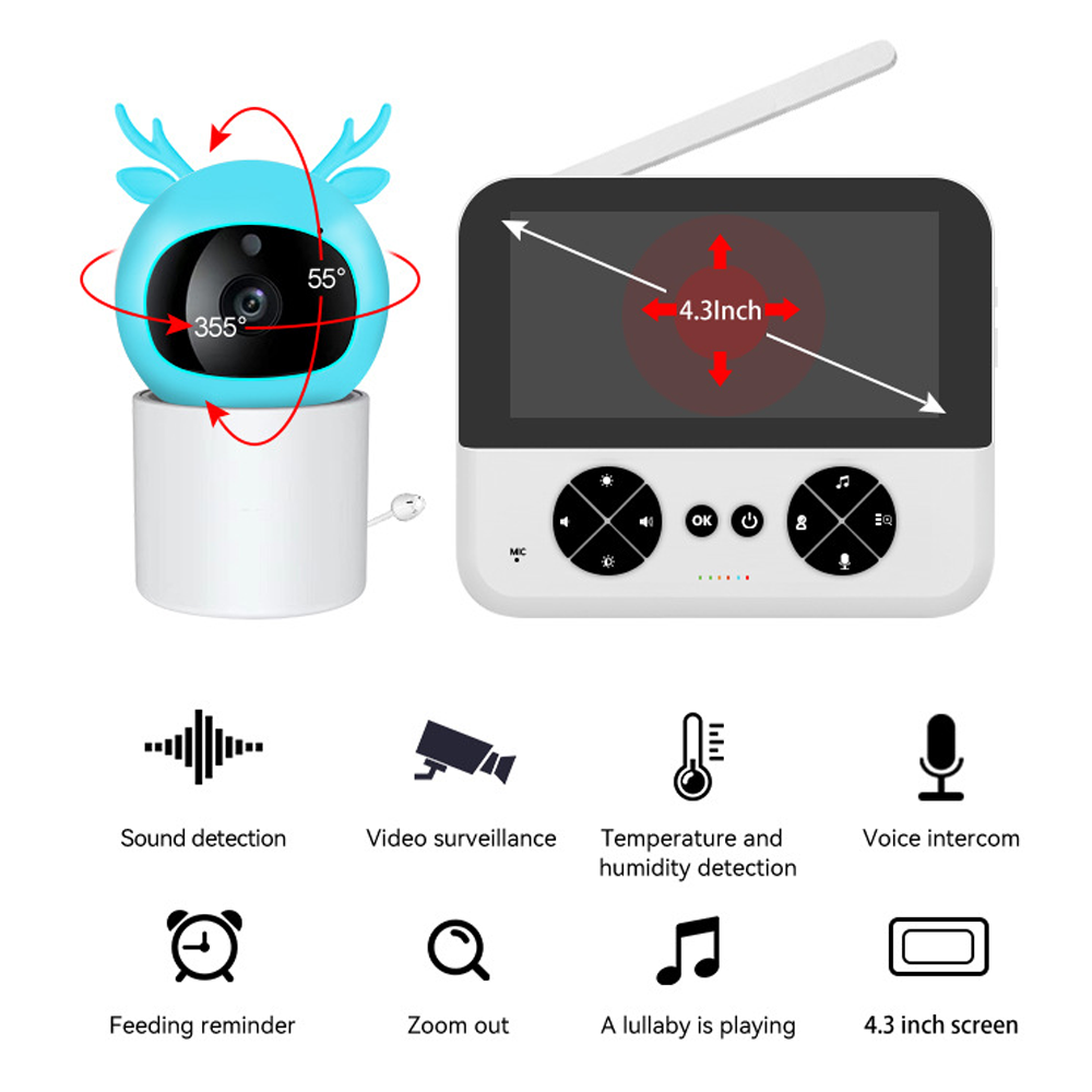 ვიდეო ძიძა / რადიოძიძა მონიტორით Baby Monitor 4.3″