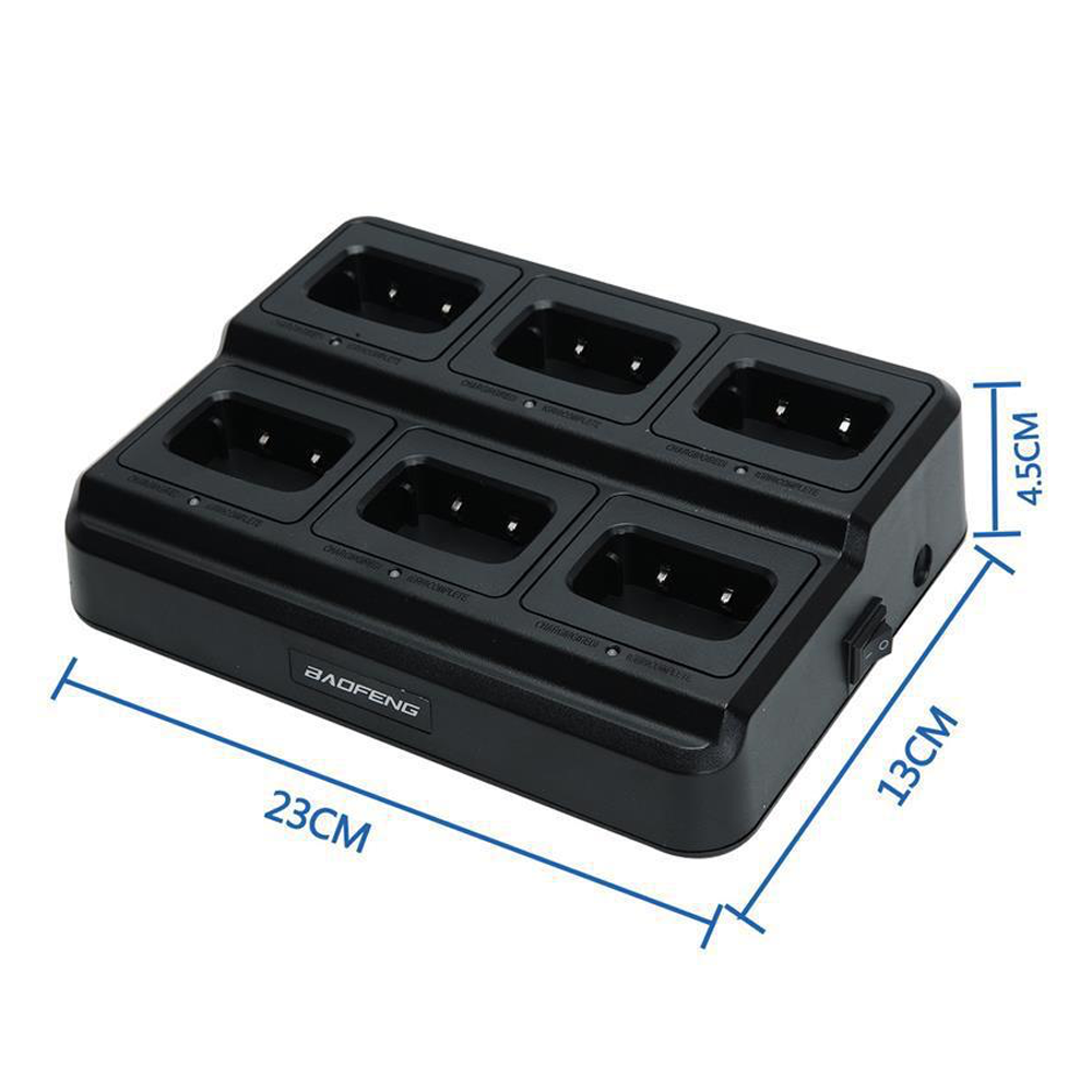 რაციების დამტენი 6-პოზიციური (Baofeng BF-888S/777S)