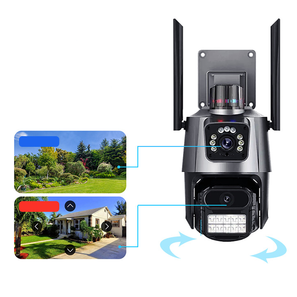 4G სათვალთვალო ორმაგი კამერა 3MP+3MP