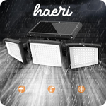 სანათი მზის პანელზე სენსორით 210LED + პულტი