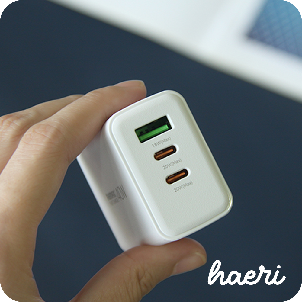 დამტენი ადაპტერი REMAX RP-U123 (USB + 2 Type C) 40W